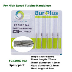 Wave Dental Carbide Burs Surgical Long FG SURG 700 701L 702L 25mm High Speed