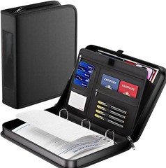 A4 3-Hole D-Ring Binder Folder, Fireproof Moisture Resistant Document Organizer