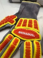 Impact Resistant Work Gloves Ormadus 6 Pairs Sandy Foam Nitrile Coated Sz Small