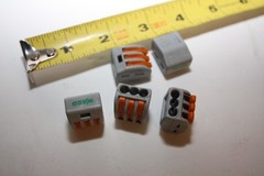 150 Wago 3 Conductor Lever Nuts 222-413 Wire Splice Terminal Block Box lot 150
