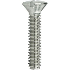 8-32 Slotted Oval Head Countersunk Machine Screws Stainless Steel 18-8 All Sizes