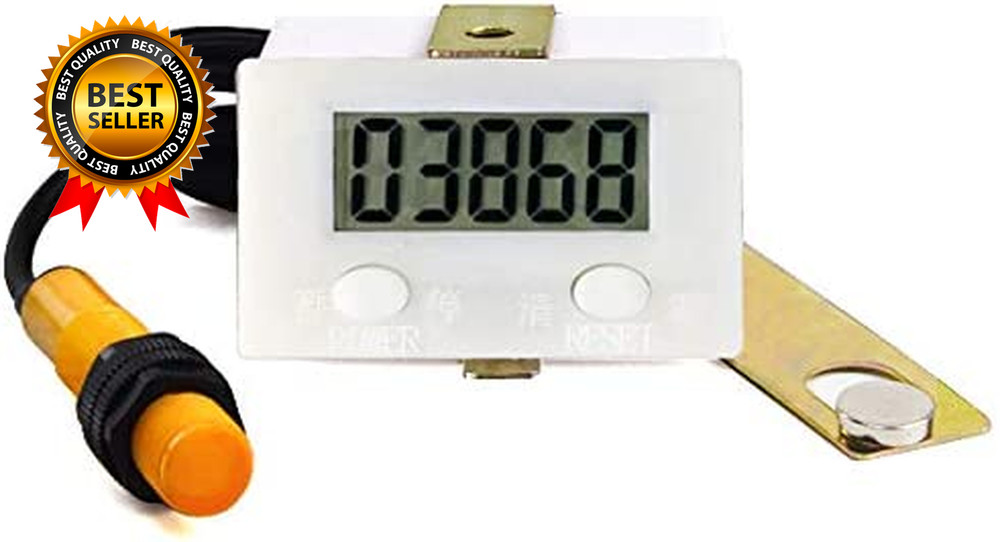 LCD Digital 0-99999 Counter 5 Digit plus up Gauge + Proximity Switch Sensor