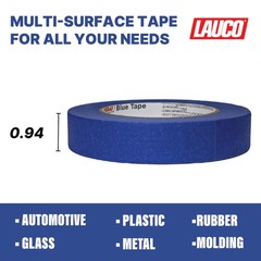 LAUCO Multi-Surface Blue Painter’s Masking Tape, Medium Adhesion, 9 Rolls