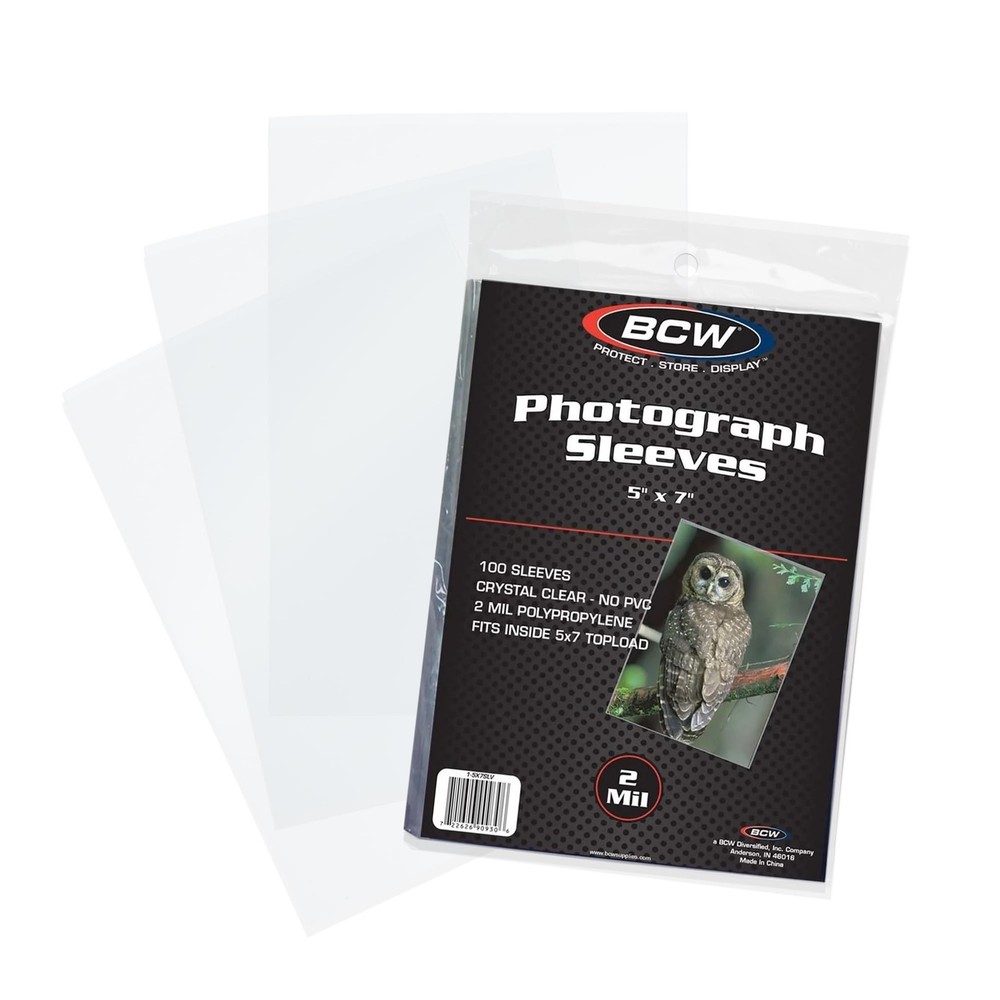 5×7 Photo Sleeves – 100 ct | Acid Free, No PVC | Soft Clear Plastic Photo Sle…