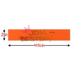 Orange DOT-C2 Conspicuity Reflective Tape Strip 1 Foot Safety Warning Trailer RV