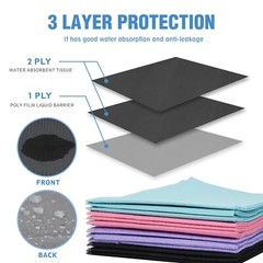 1000 OneMed Black Dental Patient Bibs ,2+1 Ply Medical Tattoo Towel Waterproof