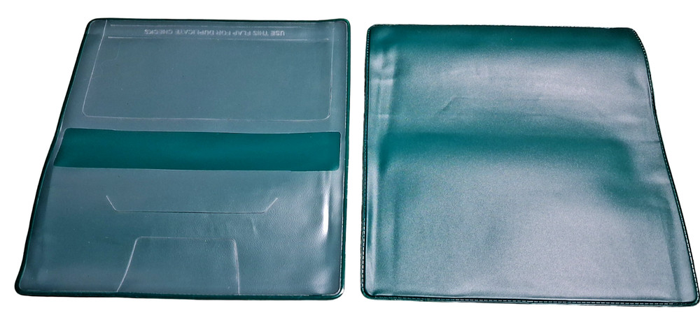Forest Green Vinyl Checkbook Cover Standard Top Stub 6- 1/4″ x 3-3/8″ New