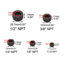 55PCS NPT PIPE PLUGS ASSORTMENT KIT 1/16″ 1/8” 1/4” 3/8” 1/2” END CAP STEEL