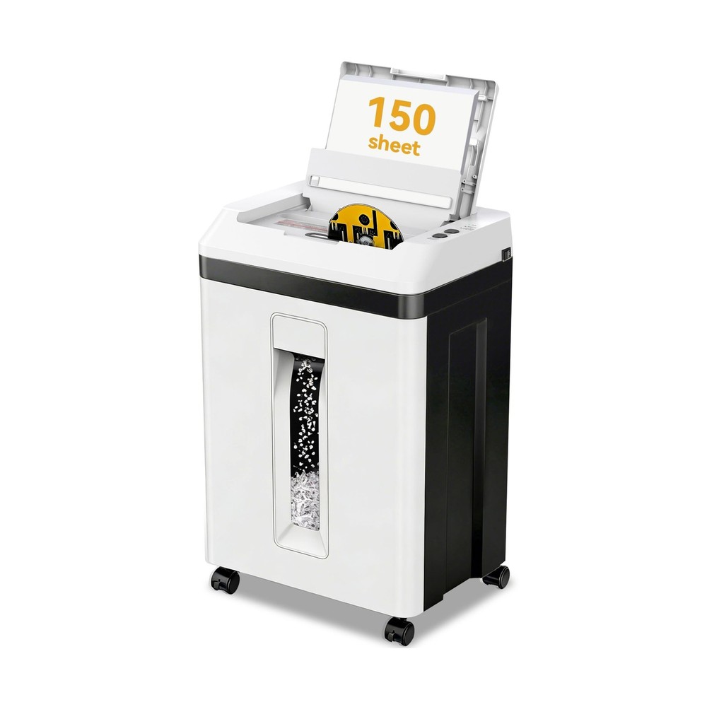 150-Sheet Paper Shredder Heavy Duty, Micro Cut and CDs/Cards, P5 Ultra Securi…