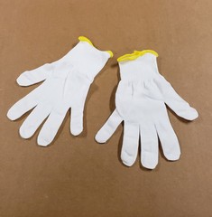 12-Pairs MEDIUM Size 8 Nylon Stretch White Coin Jewelry Silver Inspector Gloves