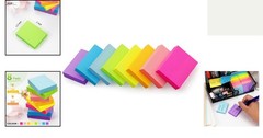 Brightly Colored Sticky Notes – 1.5×2 Inch – 8 Pads, Strongly Adhesive 800 Count