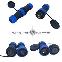 IP68 Waterproof 2/3/4/5 -26 Pin Plug and Panel/ Socket Inline Connector Aviation