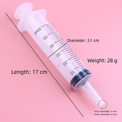 60-350ML Reusable Big Large Plastic Hydroponics Nutrient Measuring Syringe