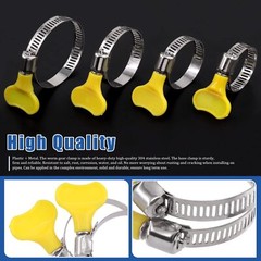 76 Pcs 8-44mm Key-Type Worm Gear Hose Clamps with Plastic Handle