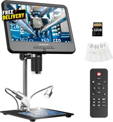 AD210 10.1 Inch LCD Digital Microscope for Adults Soldering Microscope for……