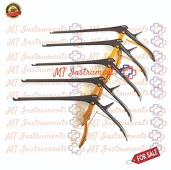 Kerrison Rongeurs 1mm to 5mm Set 8” Titanium Nitride Black & Gold Coated German