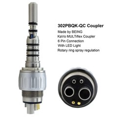 BEING Fit KaVo MULTIflex Coupler 4 6 Hole Dental Handpiece Fiber Optic LED LUX