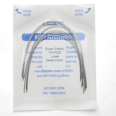 AZDENT Dental Orthodontic Super Elastic Niti Rectangular Arch Wire Ovoid/Nature