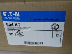 EATON EMT COMPRESSION CONNECTOR 1 1/2″ 654 RT PACK OF 10