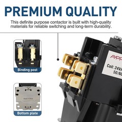 1 Poles FLA 30 Amp Coil 24 VAC Air Conditioner Condenser Compressor Contactor AC