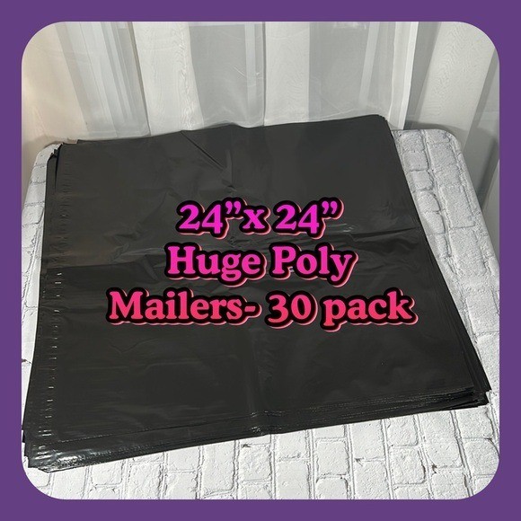 Huge Poly Mailer 24”x24” Black 30 mailers Big Poly Mailer