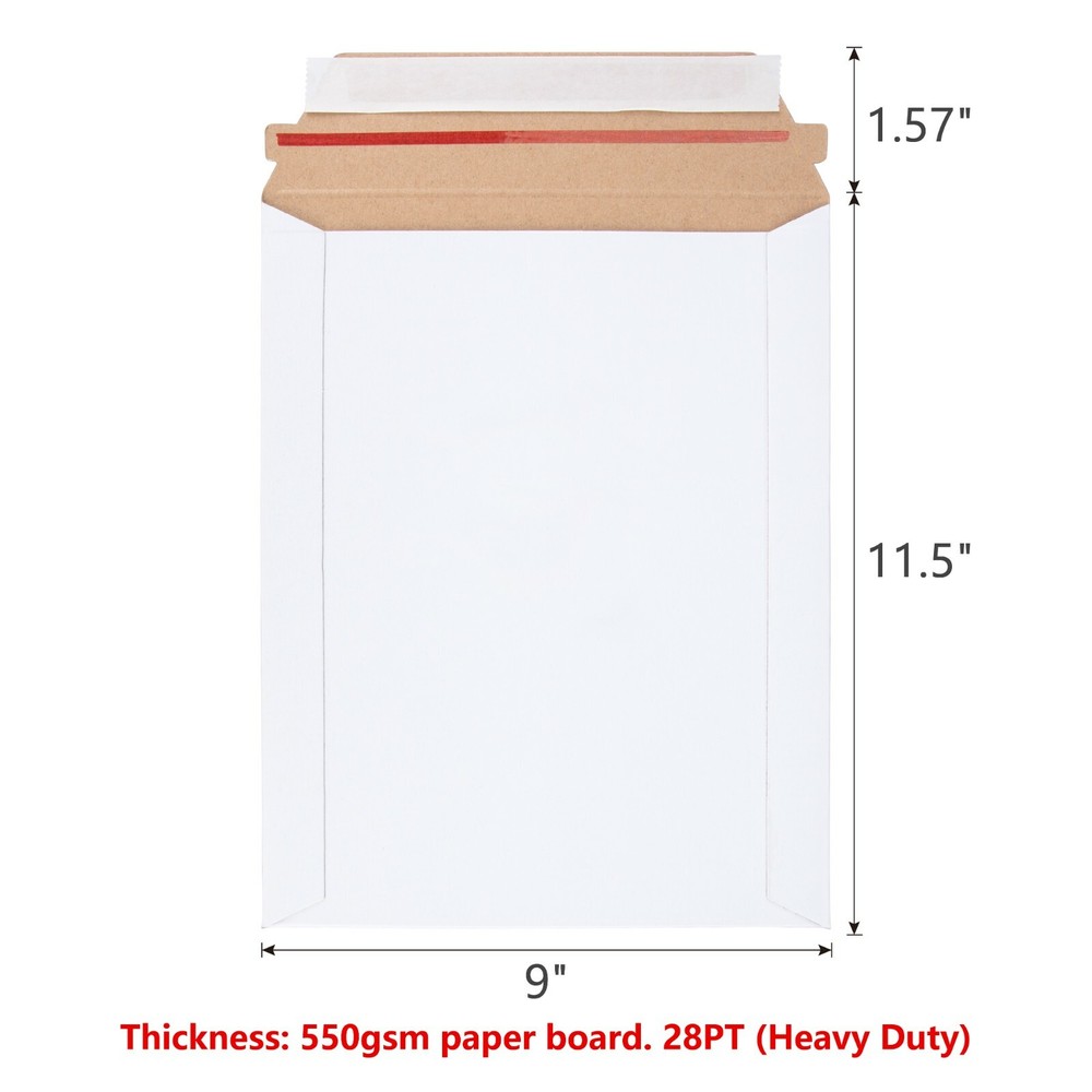 KSK Packaging 9″ x 11.5″ Rigid Mailers Flat Board/Paper Board Mailers Heavy Duty
