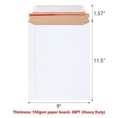 KSK Packaging 9″ x 11.5″ Rigid Mailers Flat Board/Paper Board Mailers Heavy Duty