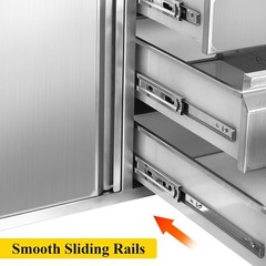 Outdoor Kitchen Drawer Combo,Stainless Steel Sealed Storage Combo with Triple Dr
