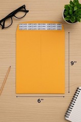 500 – Pack 6″x9″ Kraft Catalog Mailing Envelopes Mailers Peel Self Seal