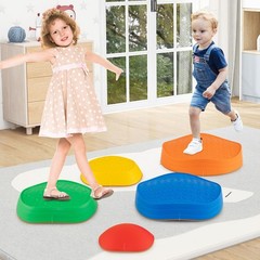 Costzon Balance Stepping Stones For Kids 11 Pcs Non-Slip Toddler Stones Sensory