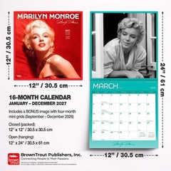 Marilyn Monroe OFFICIAL | 2027 12×24″ (Hanging) Monthly Square Wall Calendar