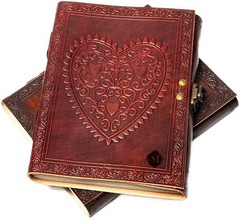 Handmade Leather Journal Notebook 8×6 with Lock Lined Pages Vintage Diary