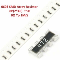 0603 SMD SMT Chip Array Resistor 8P(2*4P) ±5% Network Resistance 0Ω To 1MΩ/Ohm