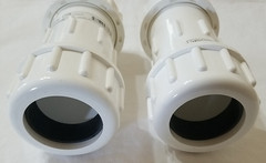 2 HomeWerks 1-1/2″ x 1-1/2″ Dia. Compression Fitting PVC Compression Coupling
