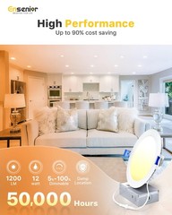 Ensenior 6 Pack 6 Inch LED 6 Inch, 2700/3000/3500/4000/5000k – 5cct White
