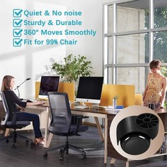 2 Inch Black Silent Stemless Caster,Office Chair Wheels Replacement Chair