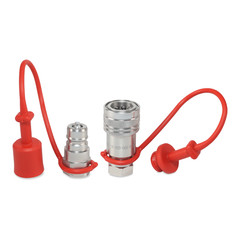 3/8″ ISO 7241-A Quick Disconnect Hydraulic Couplers Set – 3/8″ NPT Thread