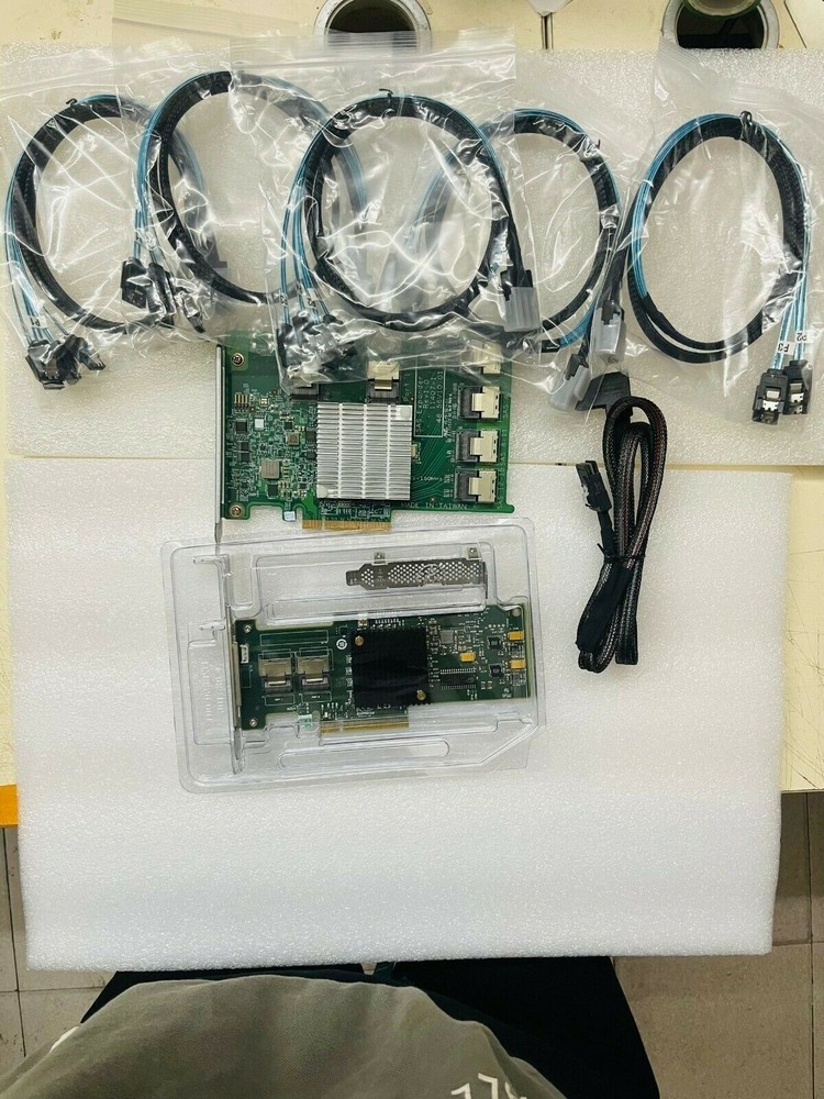 LSI 9211-8i 6Gbps HBA IT Mode + 03X3834 20PORT B + 5PCS SATA Cable #yr