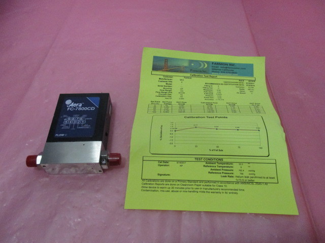 Aera FC-7800CD Mass Flow Controller MFC, N2, 2 SLPM, 421485