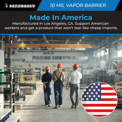 10 Mil Black Vapor Barrier – Polyethylene Visqueen (USA Made) – Sandbaggy