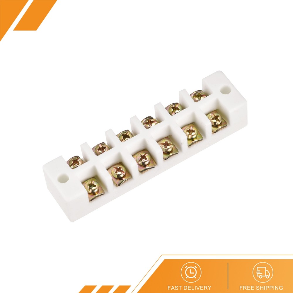 1 x Porcelain Ceramic Terminal Block 6 Way High Temperature 96.5x23x20mm