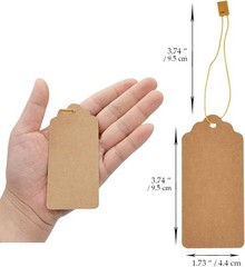 1000 PCS Standard Size Hang Tag String Price Tags Hanging Tags with String Price