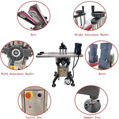 Bottomless Gap Transfer Conveyor Hugger Belt Bottle Conveying Device 220V 240W