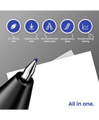 Pentonic B-RT 0.7mm Retractable Blue Ink Ball Point Pen Blister Pack of 3 Pens