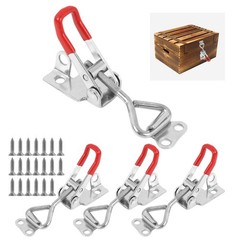 4 PCS 4001 Toggle Latch Clamp with Lock Hole, 304 Stainless Steel Draw Latche…