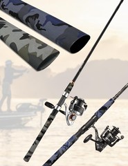 Blue Camo Tubing Heat Shrink for Fishing Rods and Cork Grip Repair φ40mm, L1….