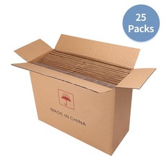8x8x8 Shipping Boxes Set of 25, White Corrugated Cardboard Box for Small Busi…