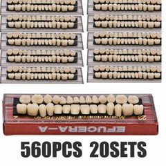560pc 20Sets Denture 23# Shade A2 Acrylic Resin Teeth Upper Lower Dental NEW