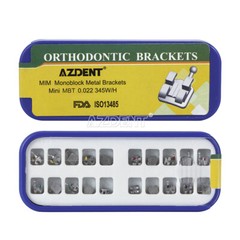 AZDENT Dental Orthodontic C3 MIM Bracket Braces Mini Roth MBT .022 Hooks 345