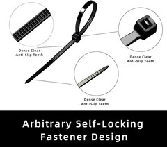 Durable 250 Count 4 Inch Nylon Self-Locking Zip Ties – Secure Cable Management